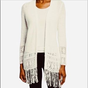 Michael Kors Sweaters Cardigan Fringed Hem Size XS